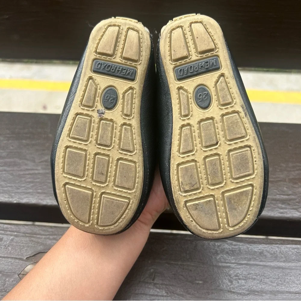 ECCO Kids leather Black Loafers‎